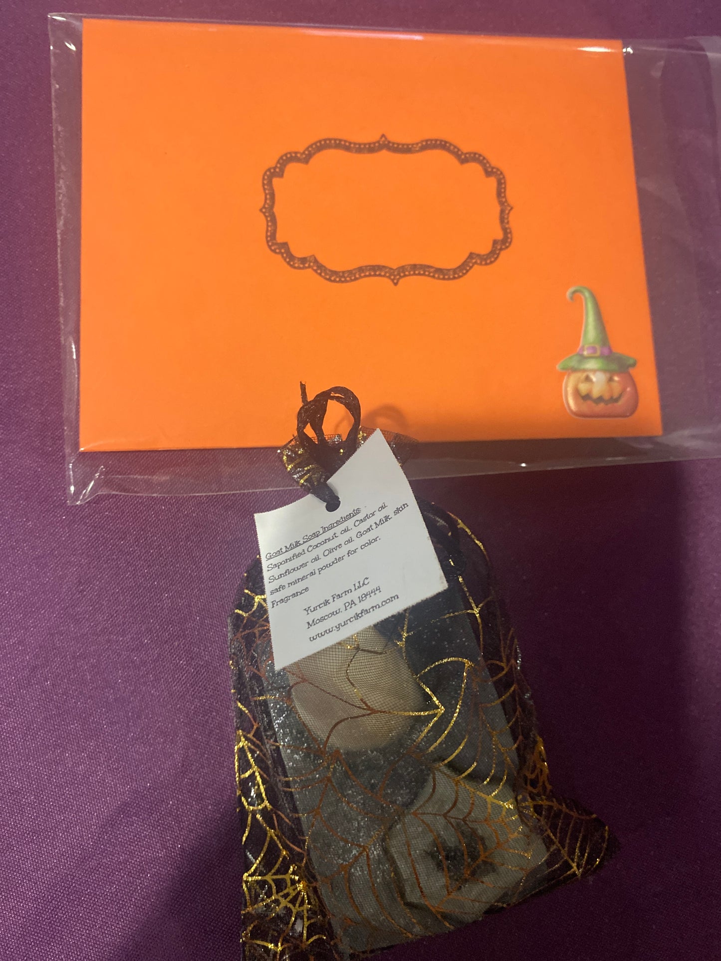 Ghost & spider web goat milk soap