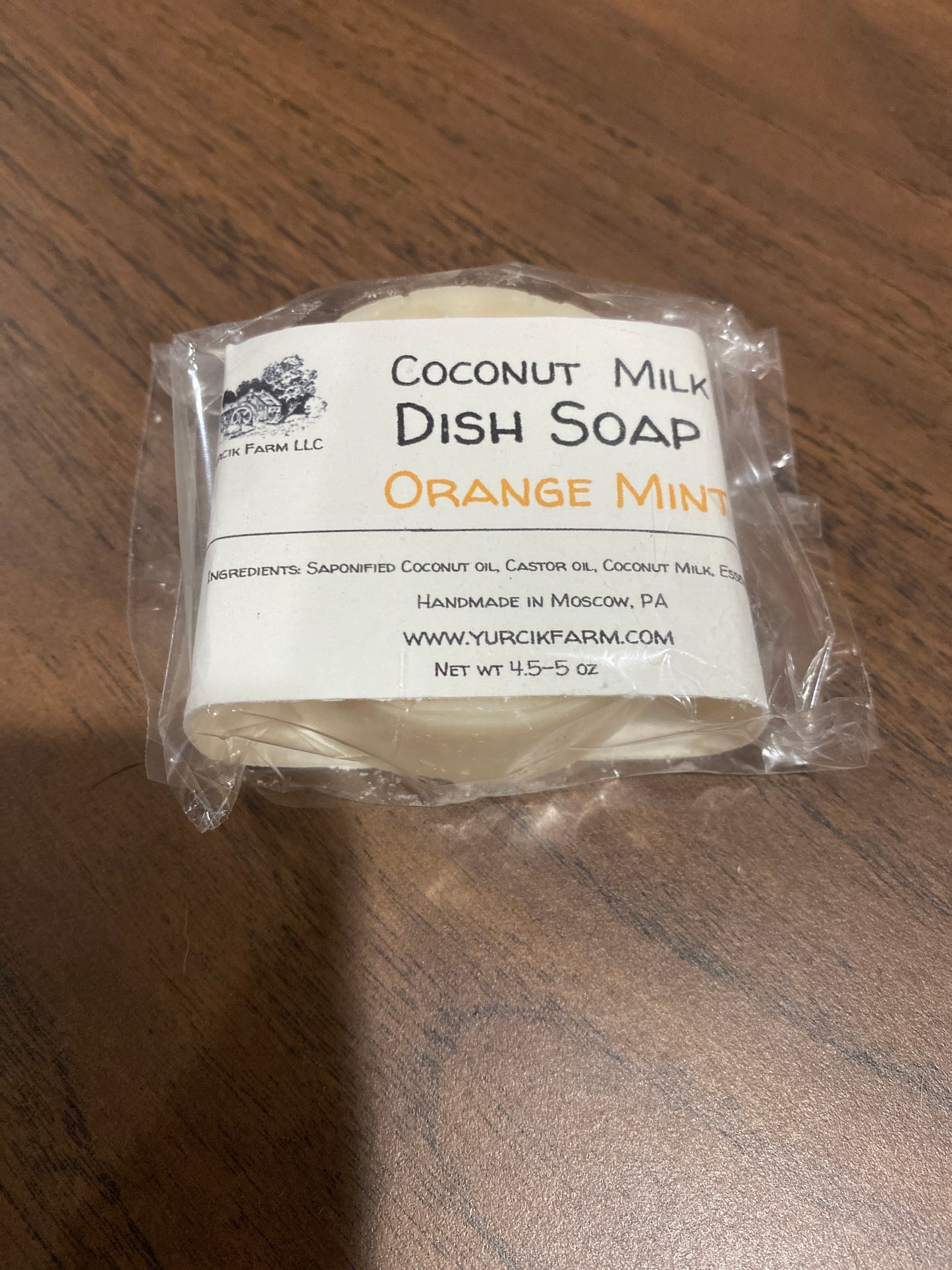 Coconut milk solid dish soap bar