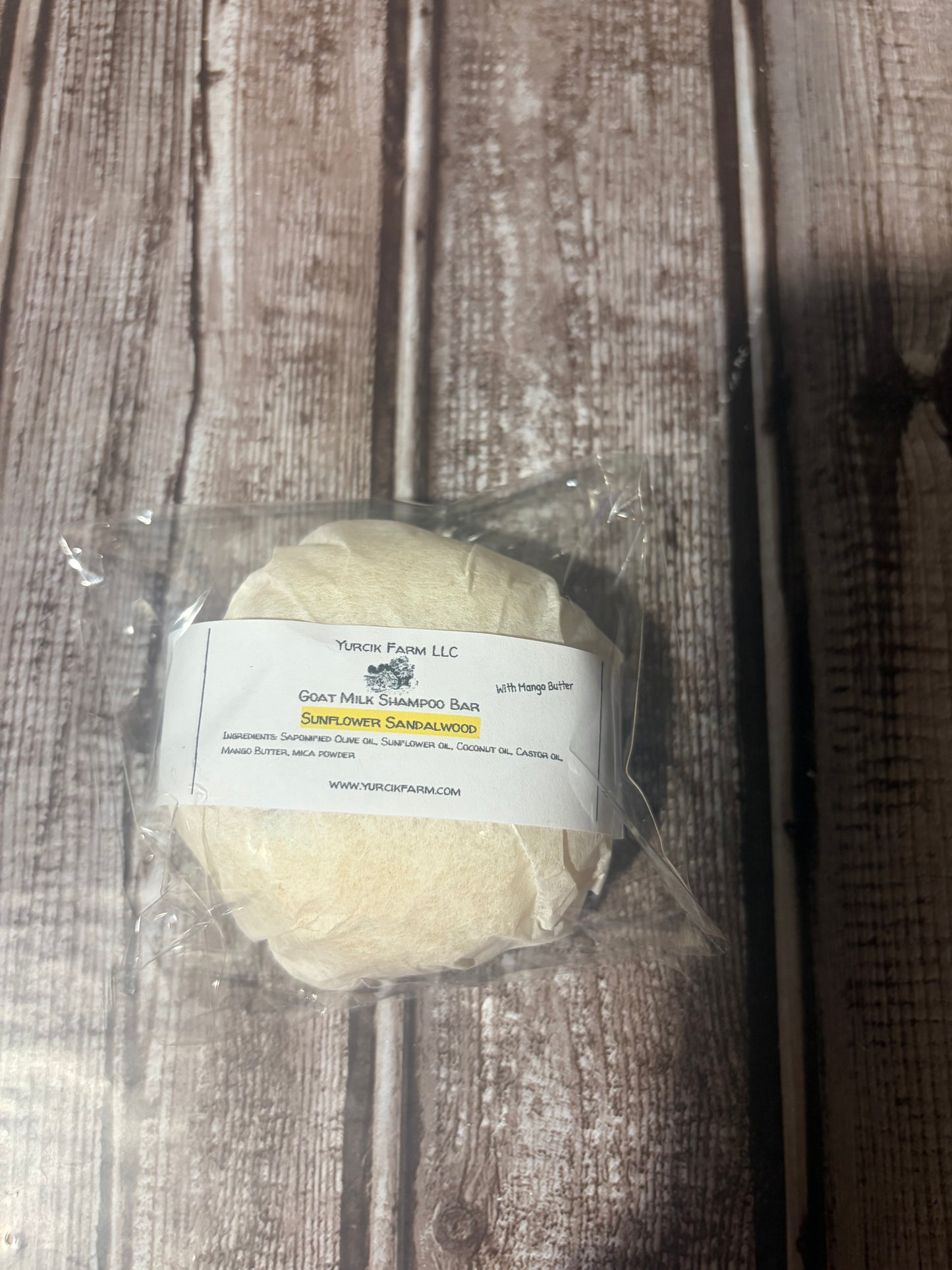Sunflower Sandalwood Goat milk shampoo bar (mango butter)