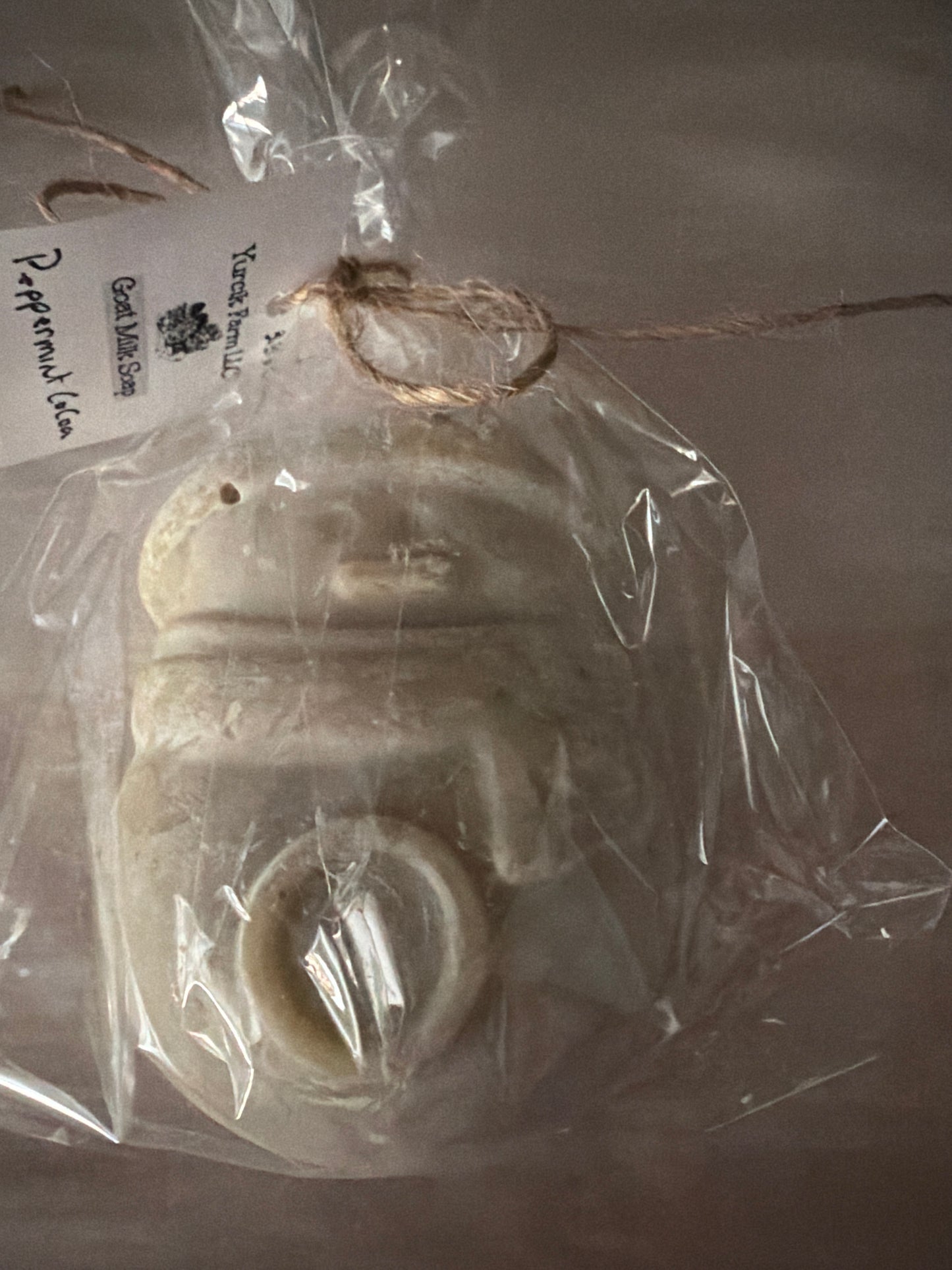 Snowman goat milk soap (peppermint cocoa)