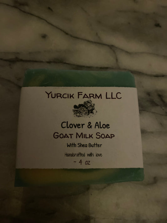 Clover & Aloe Goat milk soap