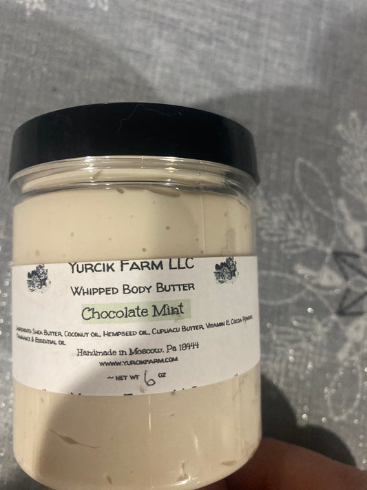 6 oz chocolate mint body butter