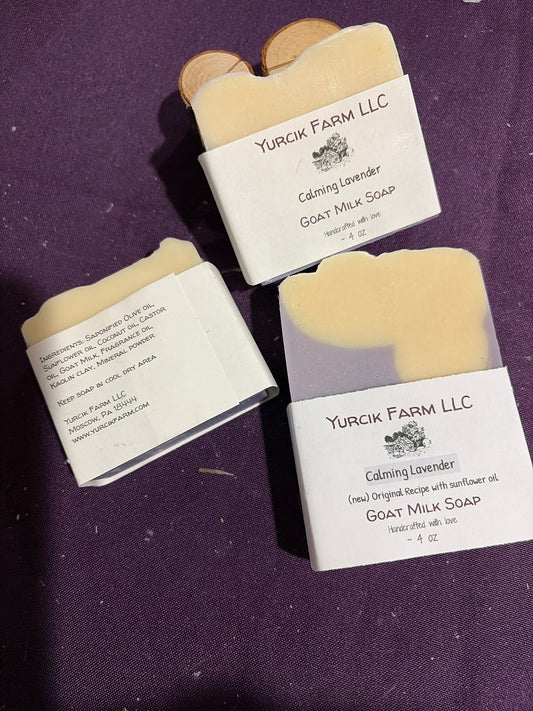 Calming lavender goat milk soap
