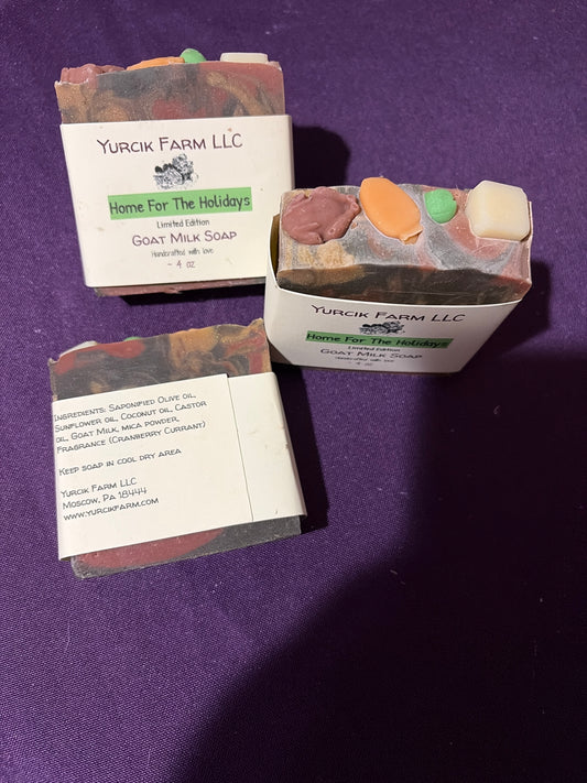 Home For the holidays Goat milk soap