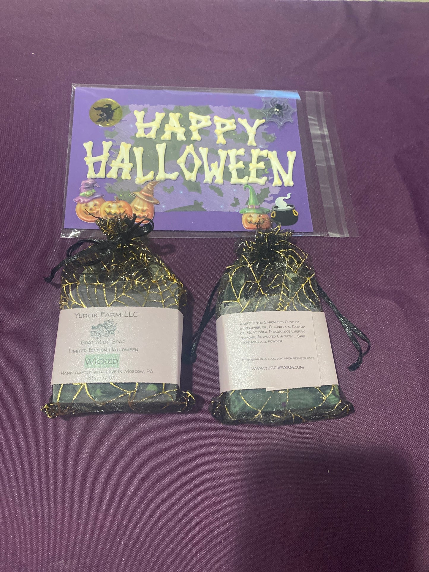 Wicked witch theme goat milk soap