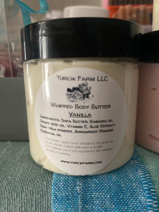 Vanilla whipped body butter