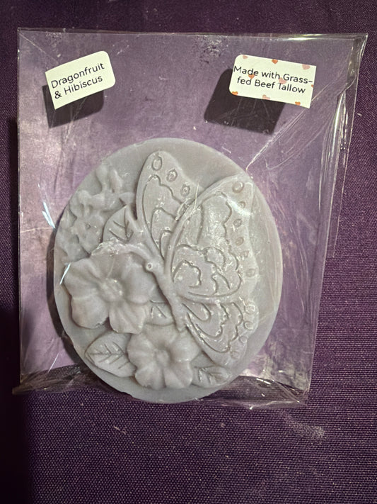 Butterfly Goat milk soap made with beef tallow
