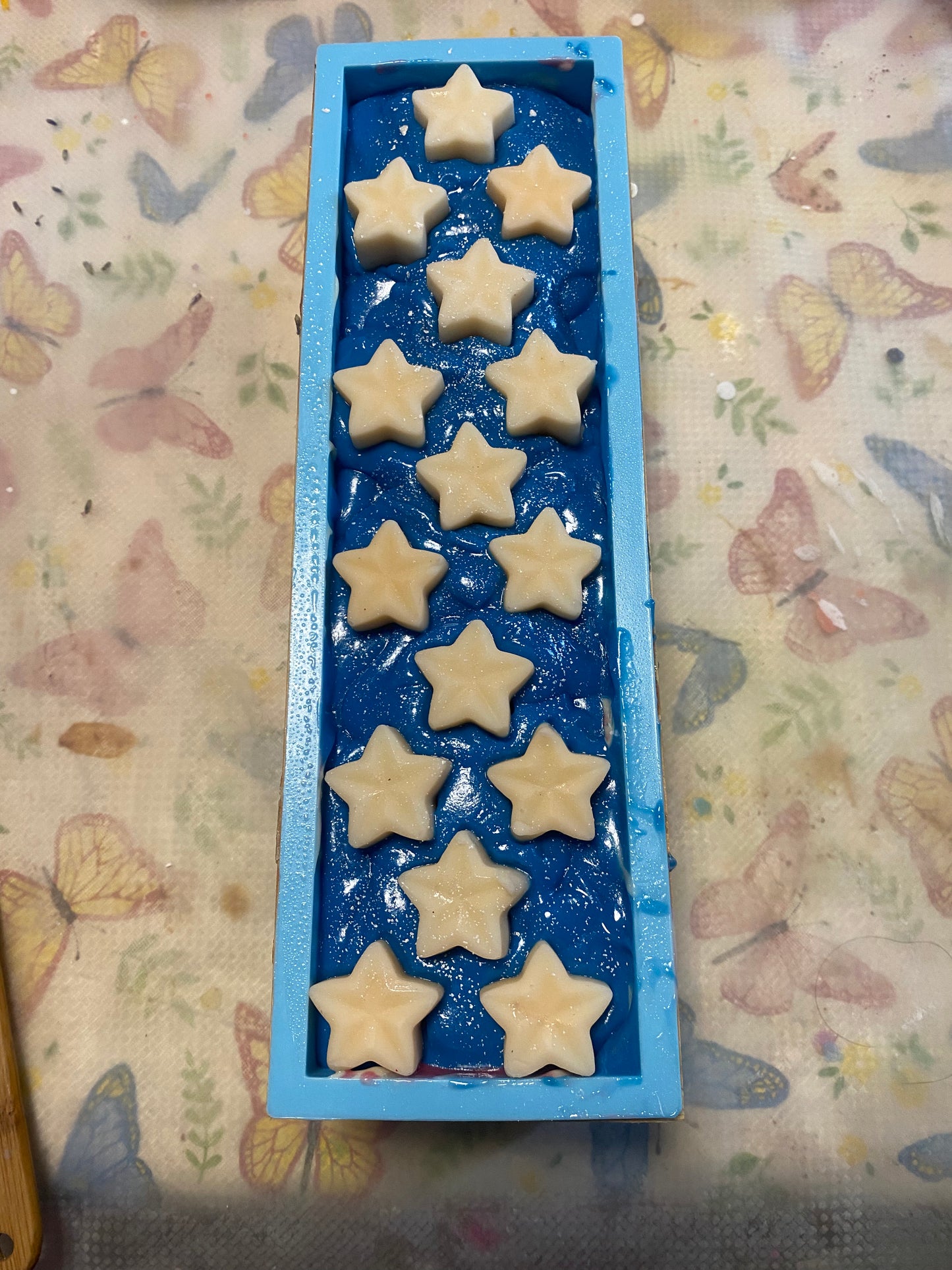 Red, White & Blue Goat milk soap